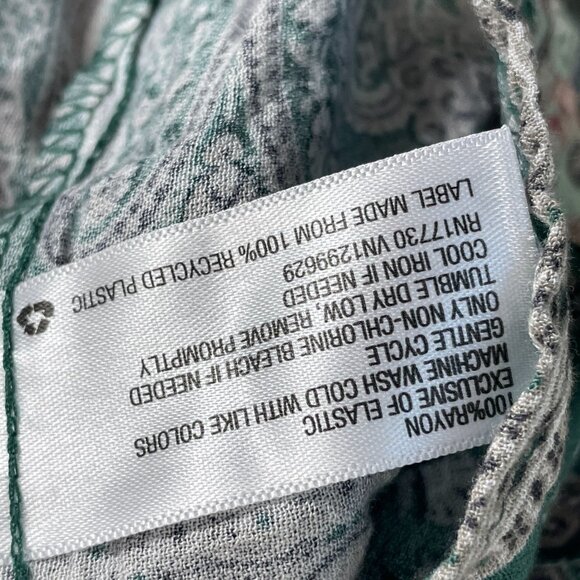 Knox Rose Womens Plus XXL Paisley Long Sleeve Boho Blouse Top - Picture 5 of 10